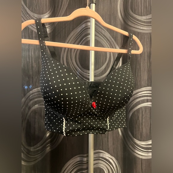 Torrid Long Line Polka Dot Push Up Plunge Bra 40 DD - Picture 4 of 4